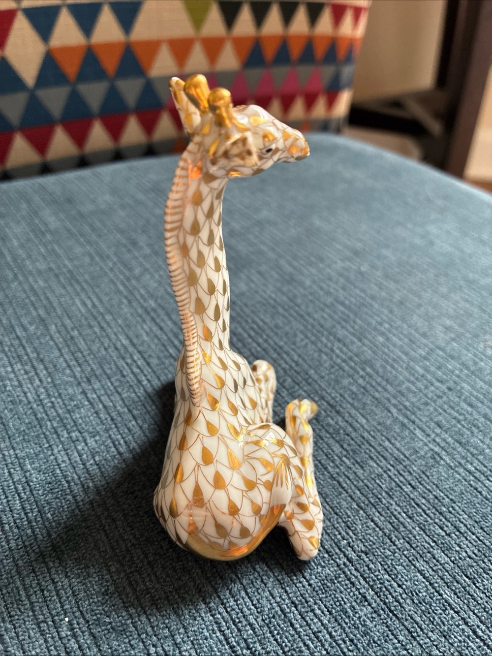 Herend Giraffe 15471 gold fishnet figurine - Picture 4 of 6